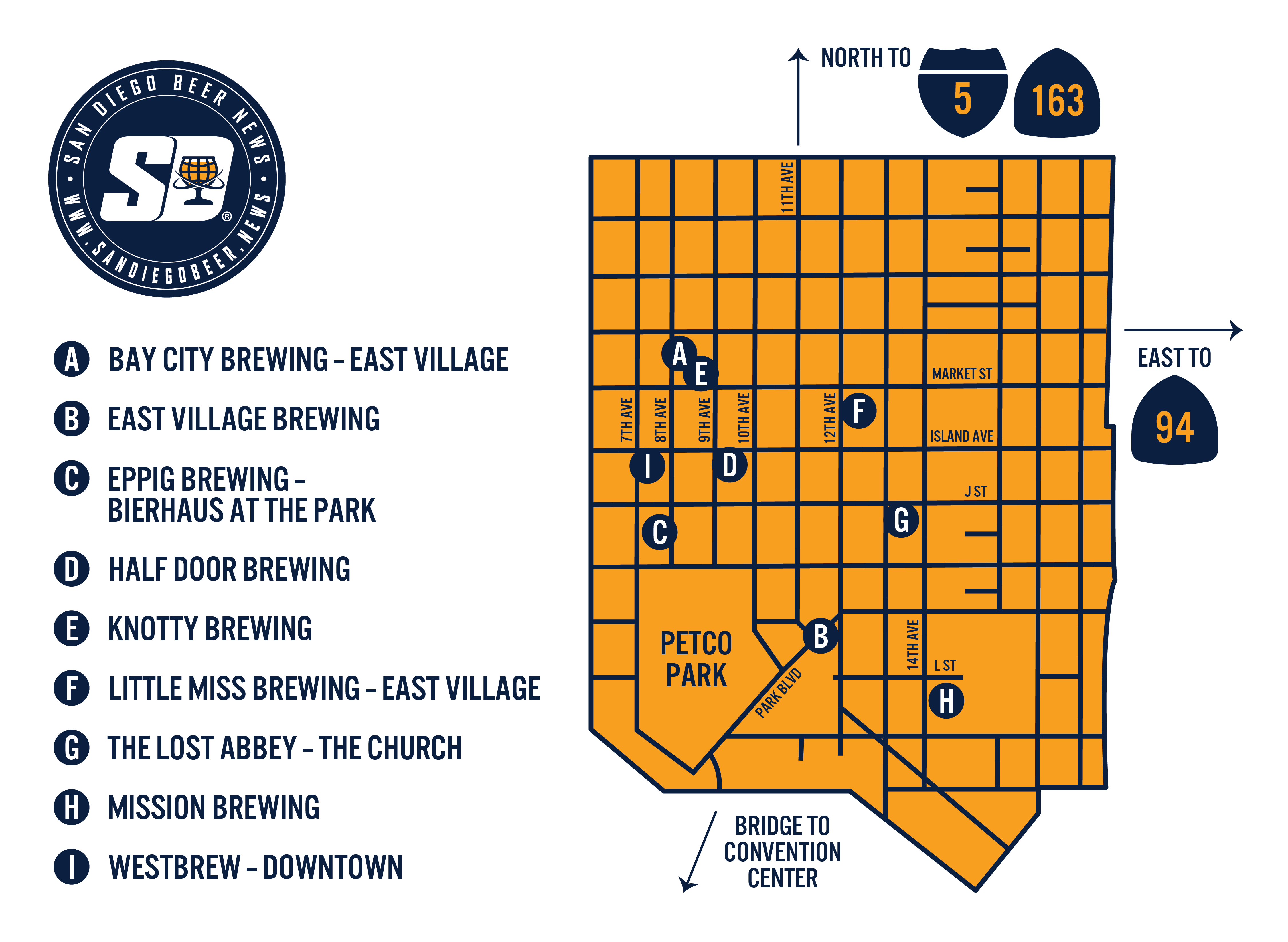 East Village Brewery Map