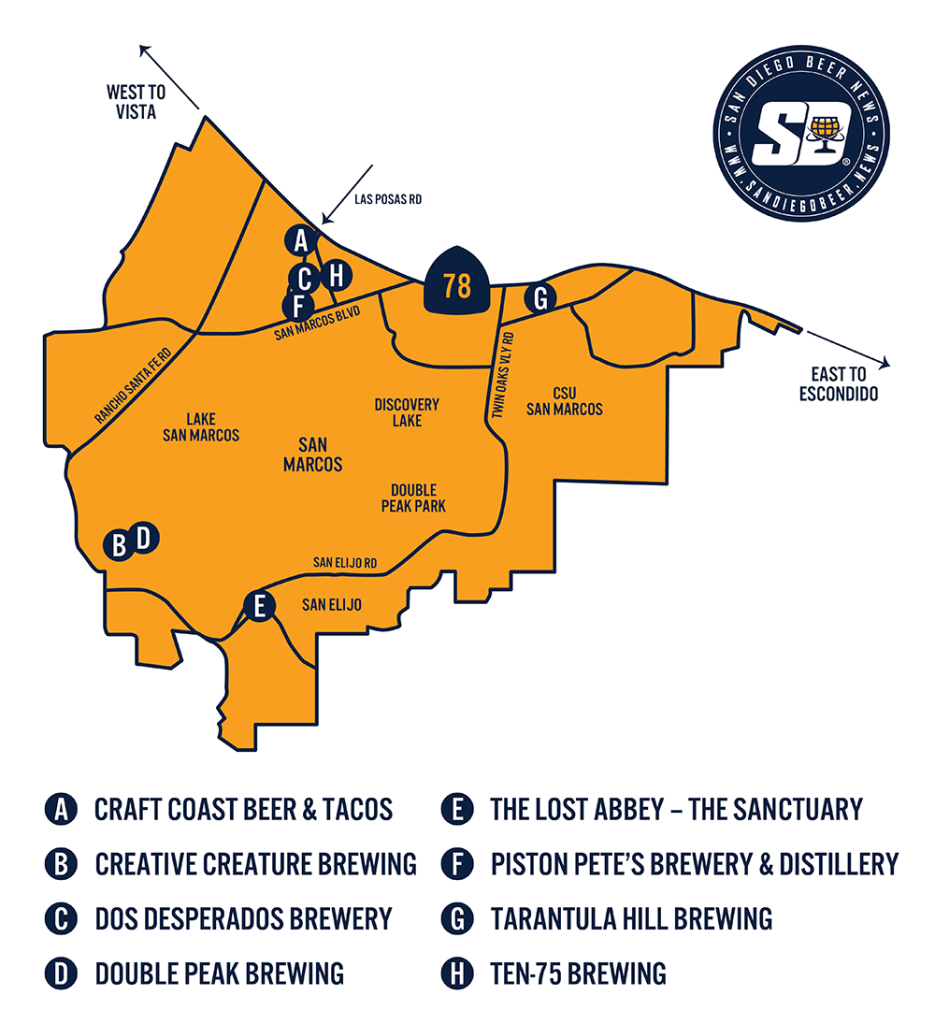 South San Marcos Brewery Map