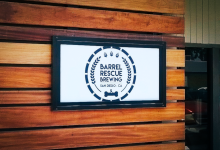 Barrel Rescue Brewing sign