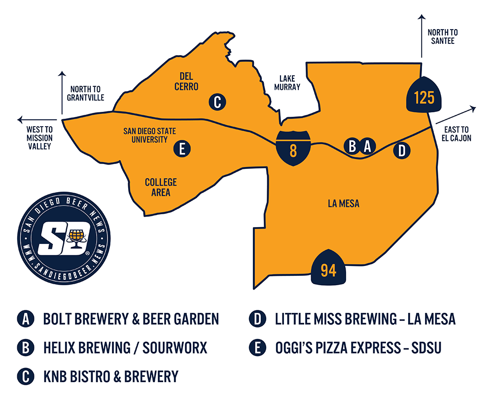 La Mesa Brewery Map
