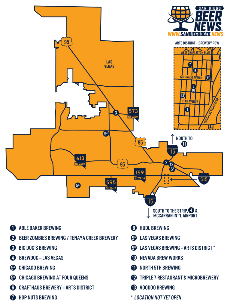 Las Vegas Brewery Map