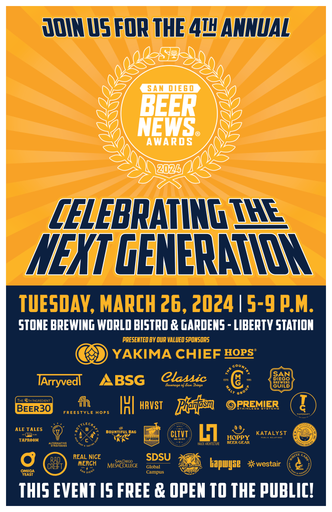 2024 San Diego Beer News Awards Poster