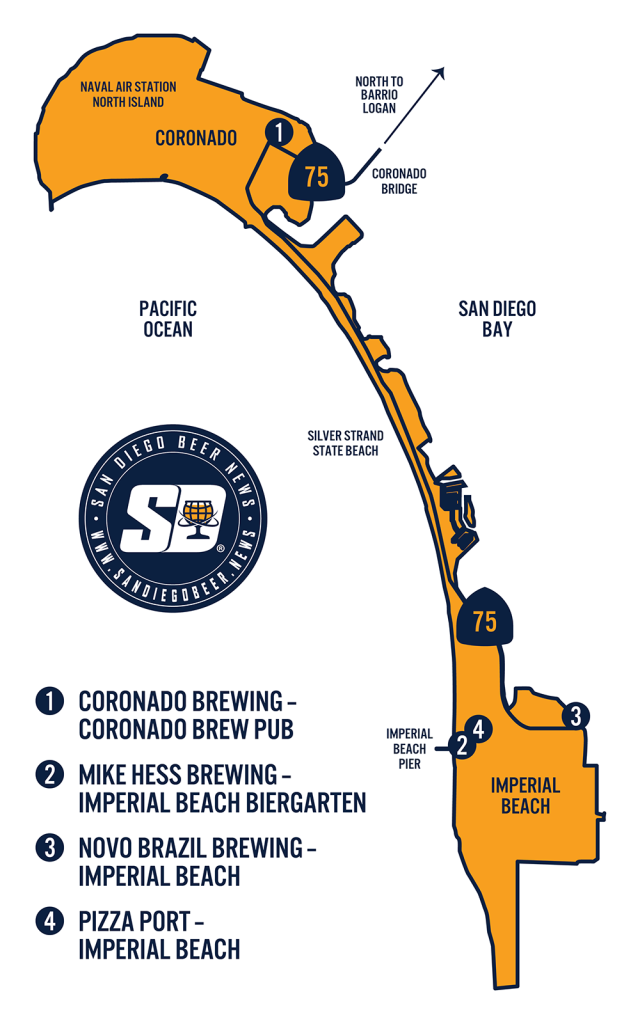 Coronado & Imperial Beach Brewery Map
