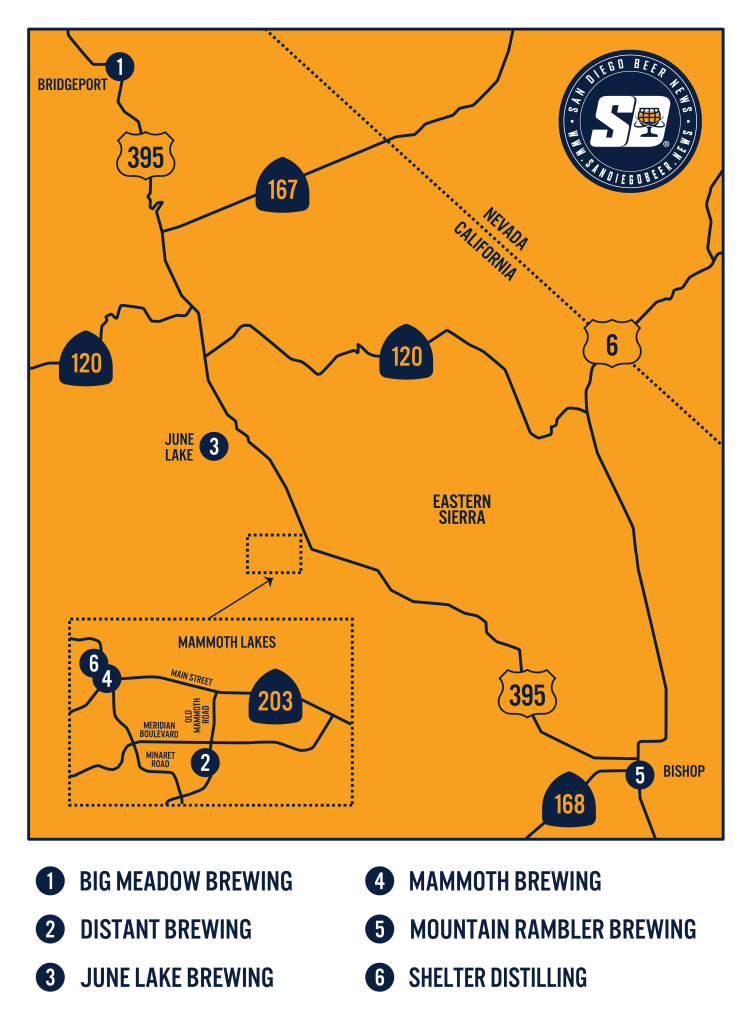 Eastern Sierra Brewery Map