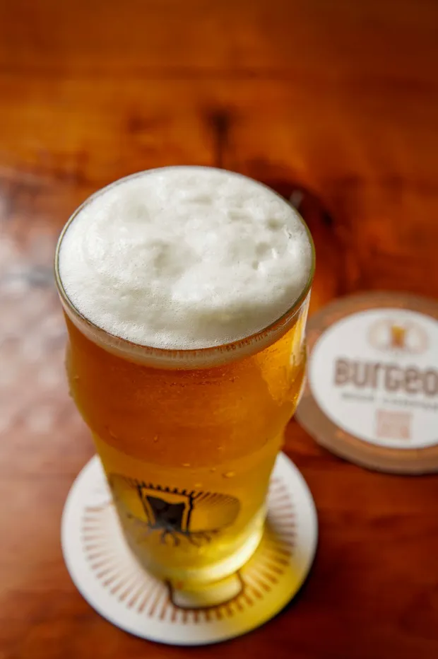 Burgeon Beer Co. pint glass