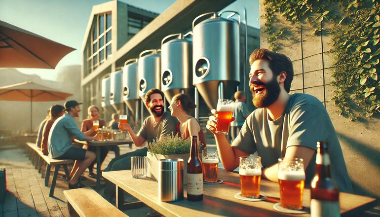 People happily drinking beer and enjoying San Diego while on a budget