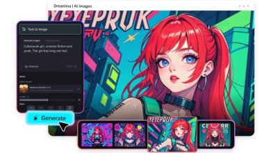 Cyberpunk girl with red hair and a futuristic cityscape background to create a personalized customer experience