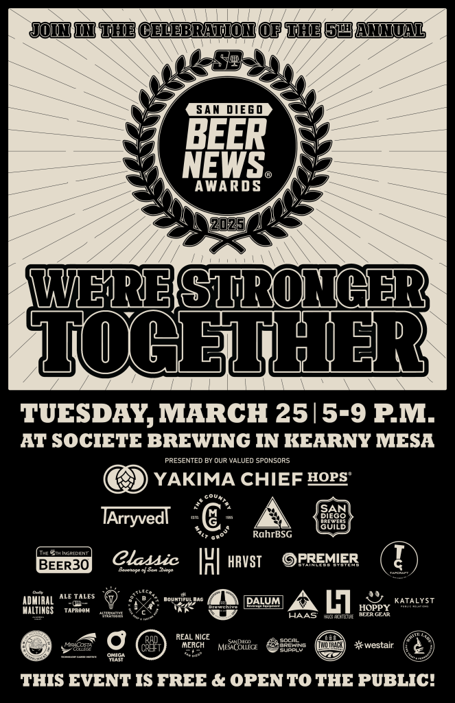 2025 San Diego Beer News Awards Poster