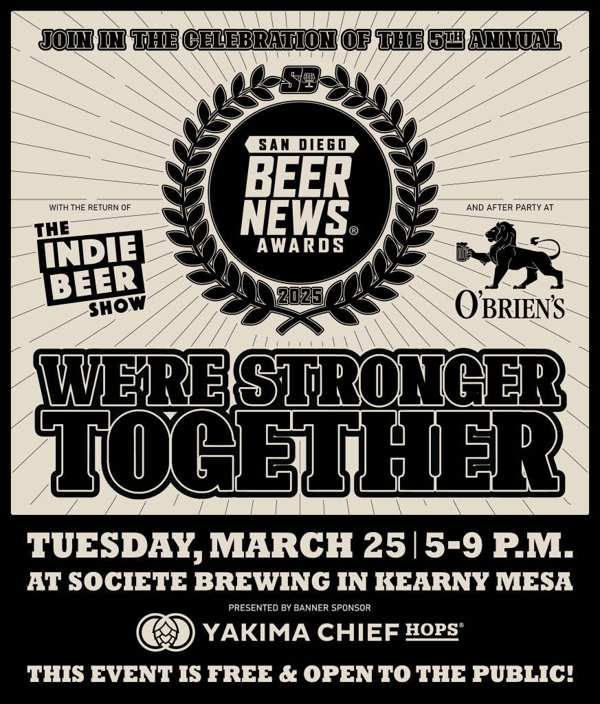 2025 San Diego Beer News Awards Flyer