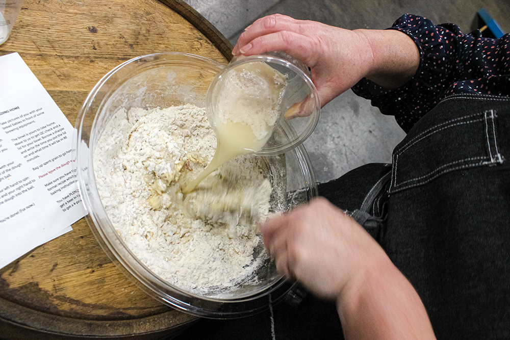 Mixing dough