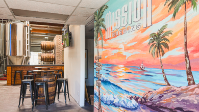 Mission Brewing's Miramar tasting room mural