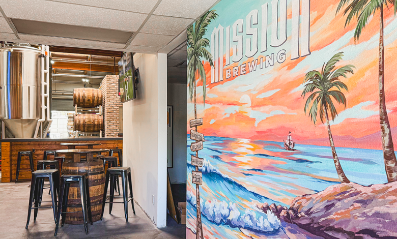 Mission Brewing's Miramar tasting room mural