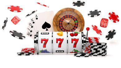 Top online casino games on GameZone featuring slots, poker, roulette, and chips