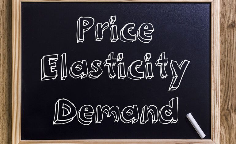 Price Elasticity Demand is written on a black background