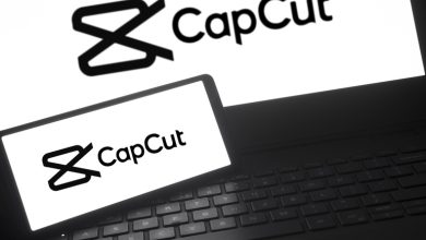 CapCut app open on a mobile device and the desktop version