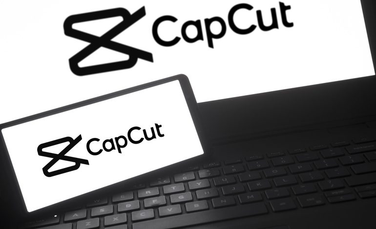 CapCut app open on a mobile device and the desktop version