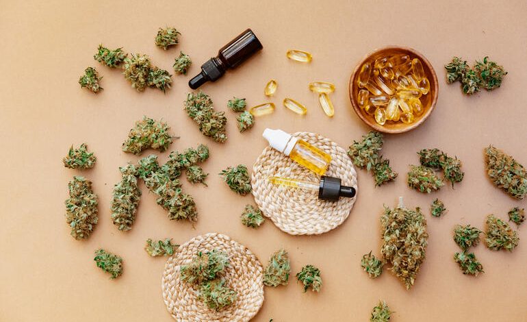 Medical cannabis oil and other products, highlighting health benefits of cannabis beyond recreational use