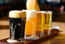 Oscar's Brewery beer flight