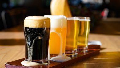 Oscar's Brewery beer flight