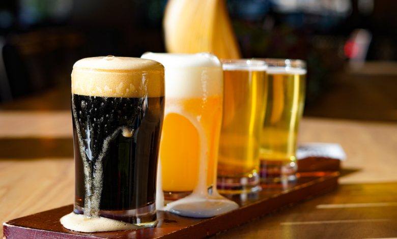 Oscar's Brewery beer flight
