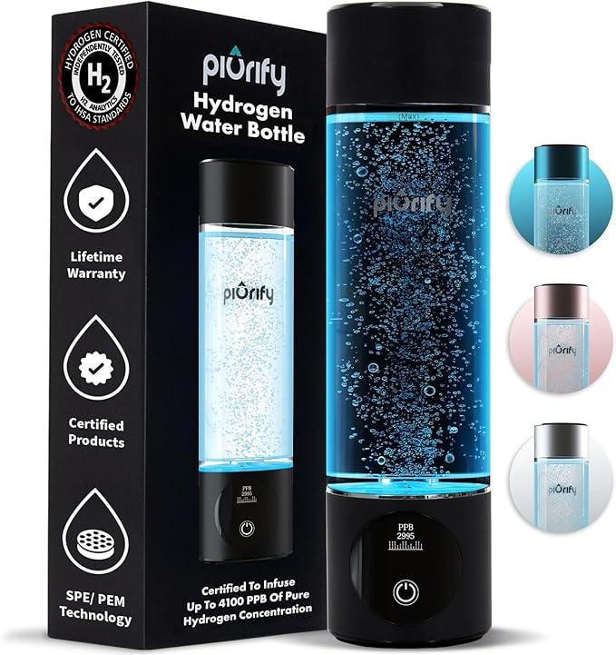 Purify black color hydrogen water bottle