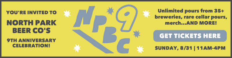 North Park Beer Co. 9-Year Anniversary Ad