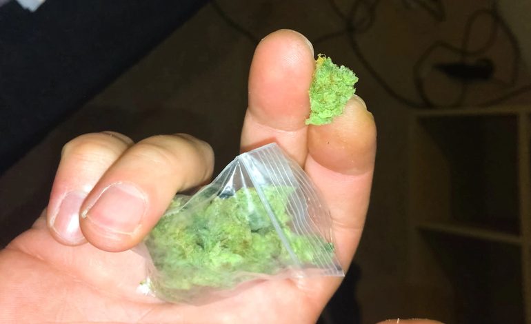 Someone purchased a small pack of marijuana from an online shop