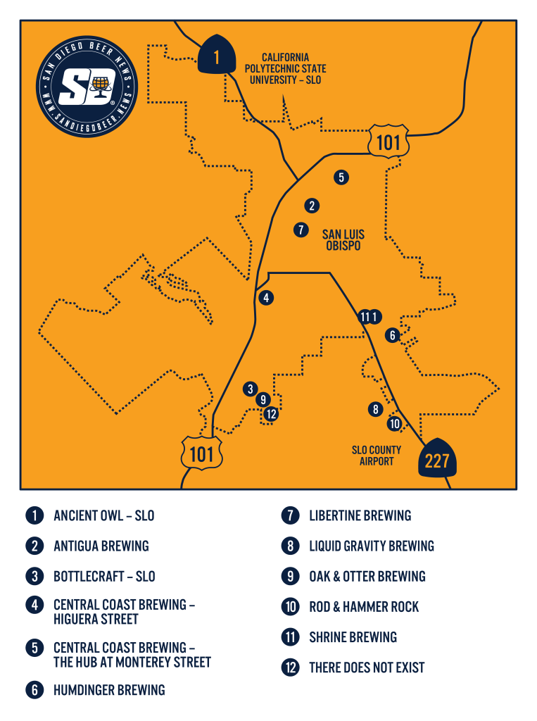 San Luis Obispo Brewery Map
