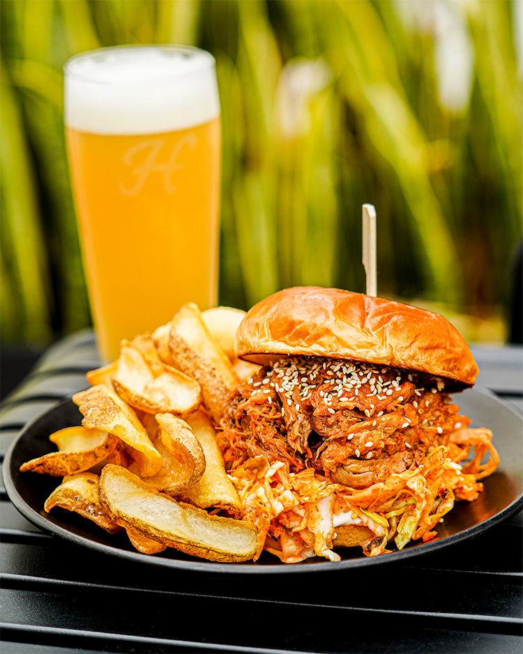 Gochujang BBQ pulled pork sandwich