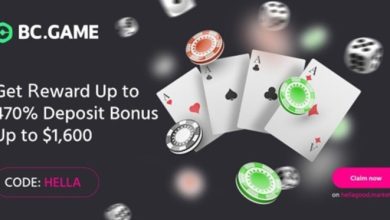 BC. Game promo code HELLA offering 400 free spins and up to 470% deposit bonus up to $1600