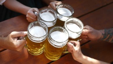 A Group of people enjoying beers