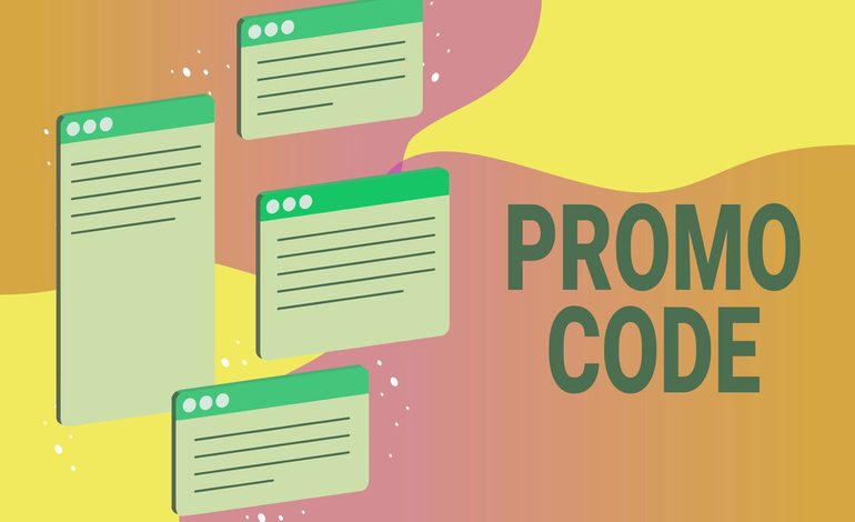 Digital artwork of floating browser screens on a gradient background for Gamdom promo code.