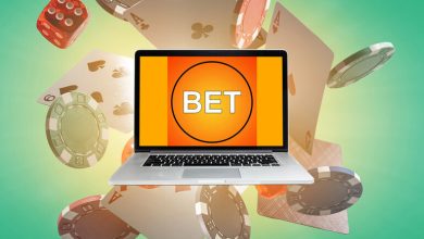 User typing on a laptop with a BET displayed on screen