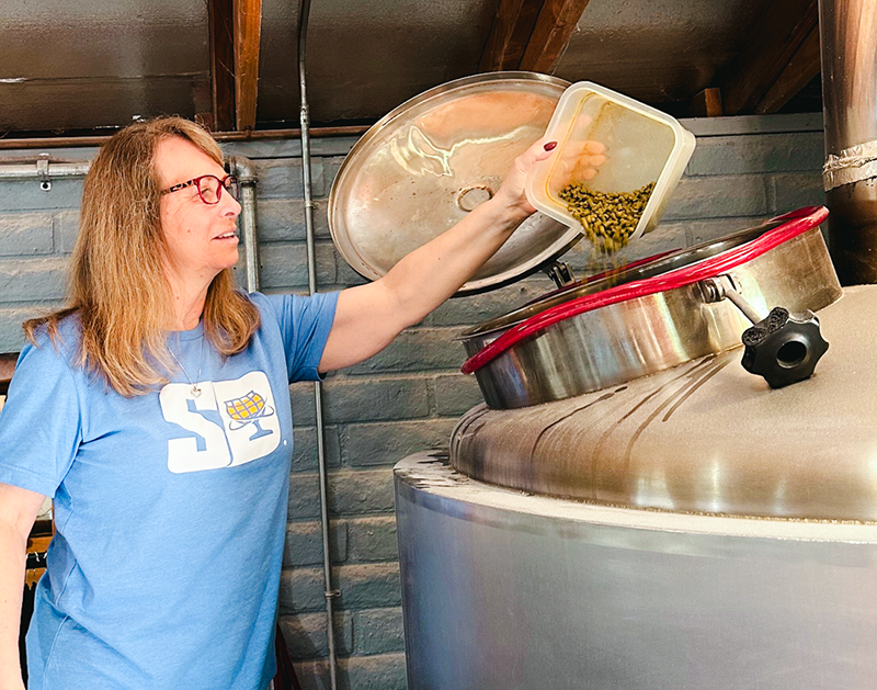 Karen Lyons at Nickel Beer Co. during Homebrew Summer
