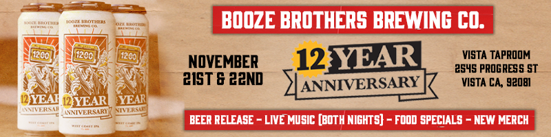 Booze Brothers 12-year Anniversary Celebration Ad