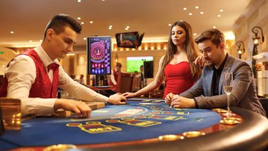 Players engage at a casino table as technology and strategy blend