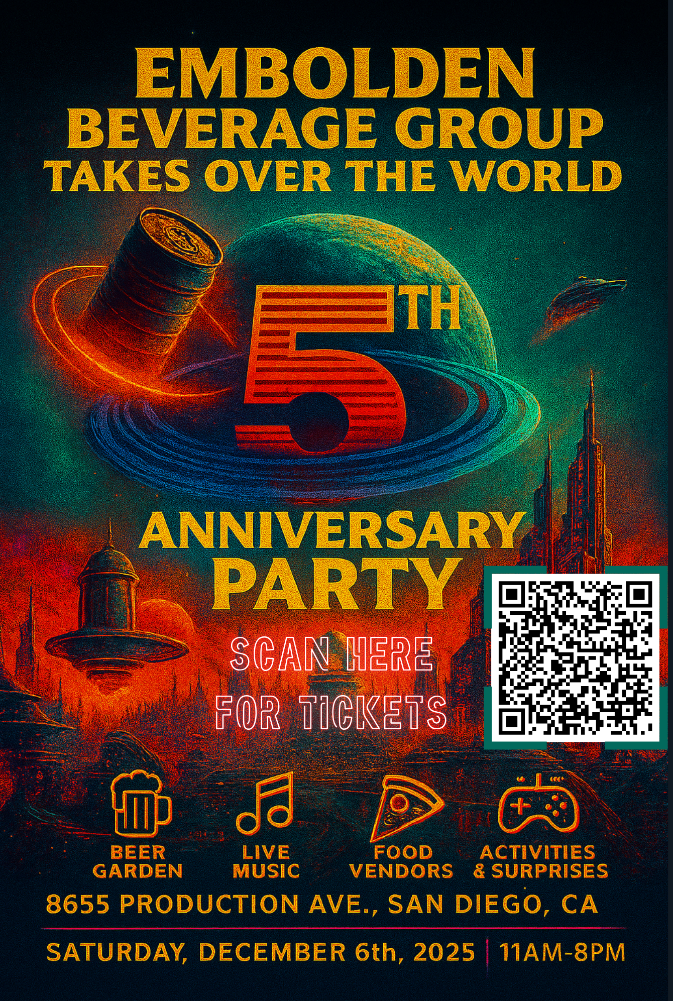 Embolden Beer Co. 5-Year Anniversary Party Ad