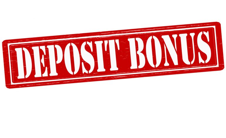 Red stamp graphic with the words 'Deposit Bonus' symbolizing Rainbet promo code CSGOBETTINGS.