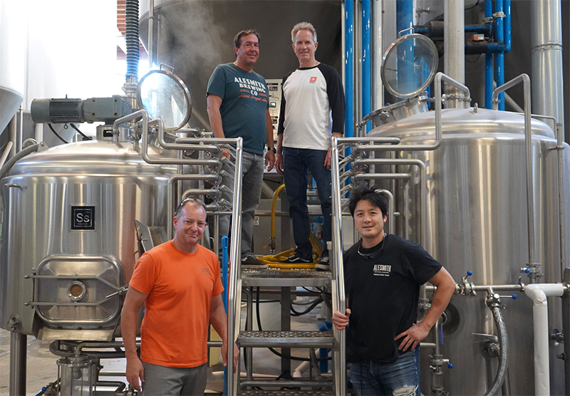 AleSmith small-batch brewing system with Peter Zien, Skip Virgilio and Anthony Chen