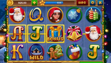 Christmas-themed online slot game interface featured in a list of the best Christmas slot games for beer lovers at online casinos.
