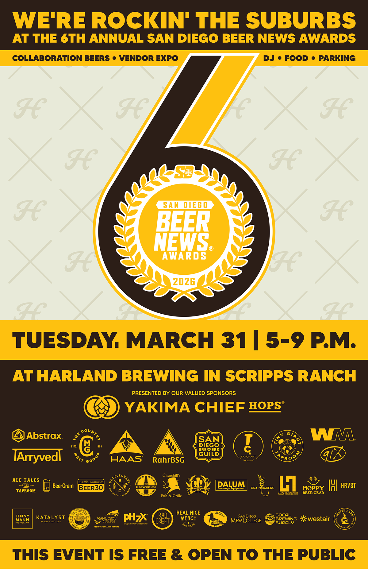 2026 San Diego Beer News Awards Ceremony Poster