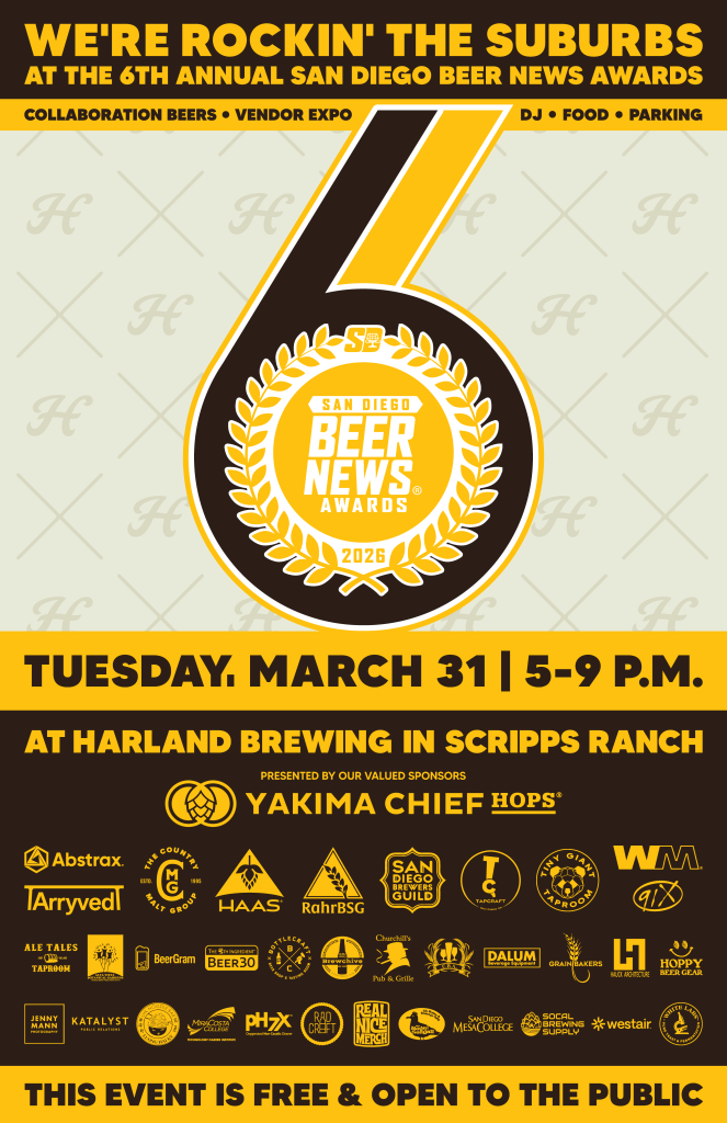 2026 San Diego Beer News Awards Ceremony Poster