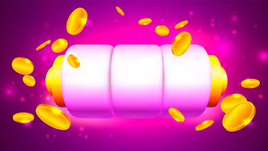 An illustration of a casino spin and casino coins.