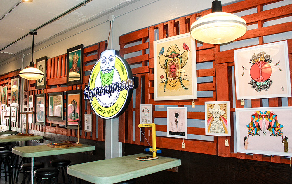 Hopnonymous Brewing Normal Heights art wall
