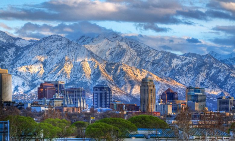 Salt Lake City in winter