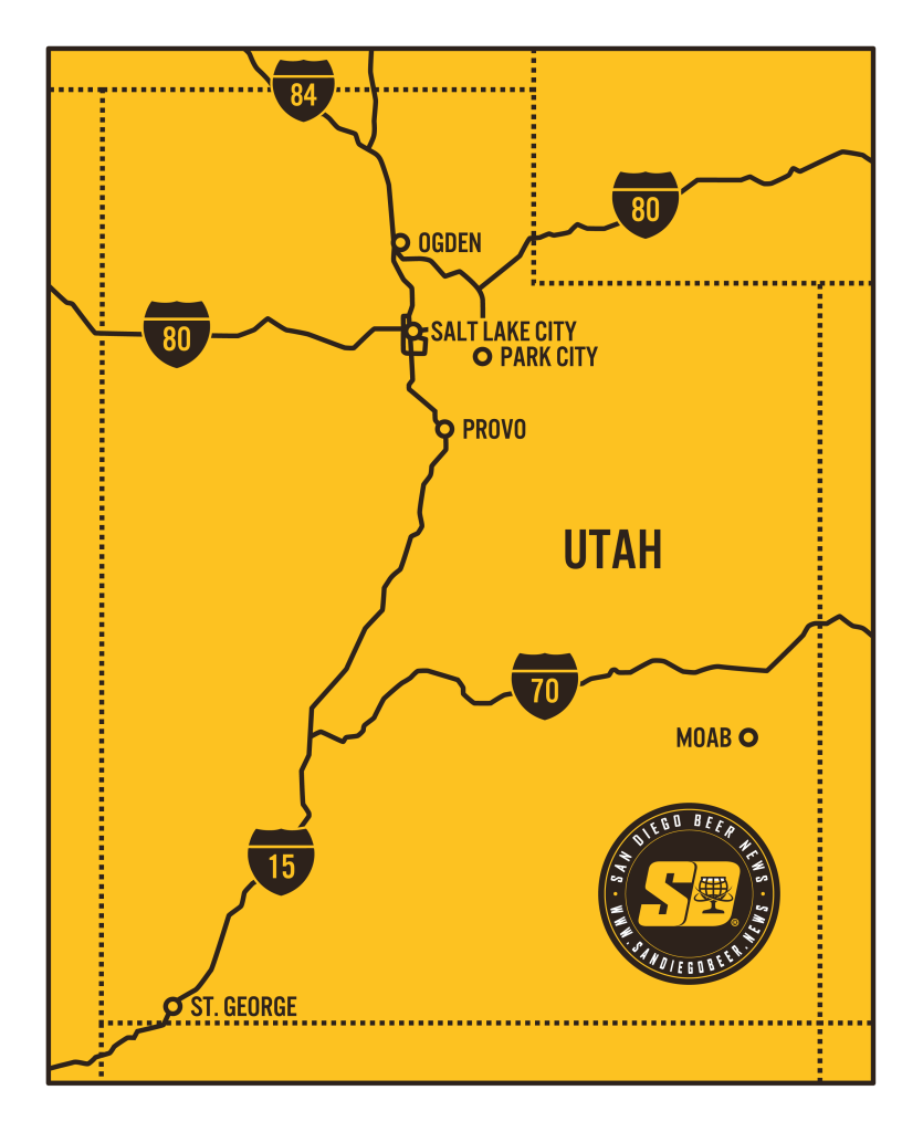 Utah Brewery Guide Map
