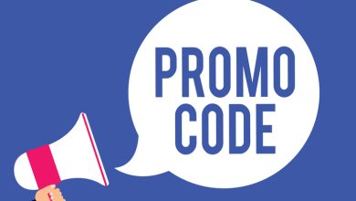 Hand holding a megaphone with a speech bubble displaying the text “PROMO CODE.