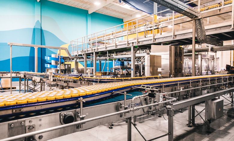 Athletic Brewing Trade Street facility packaging line