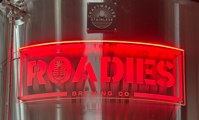 The Roadies Brewing sign