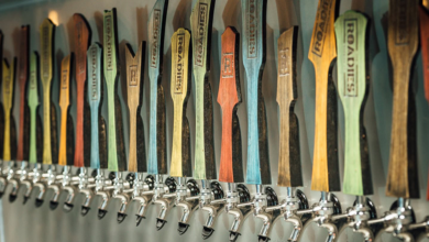 The Roadies Brewing tap handles